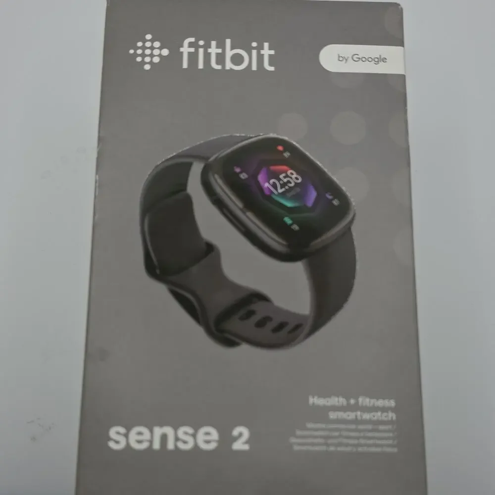 Fitbit Sense 2 Smartwatch 40mm Black Aluminum Case Black Silicone Band